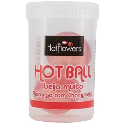 Hot Ball Bolinhas Explosivas HotFlowers Beija Muito Morango Champanhe Shopee Brasil