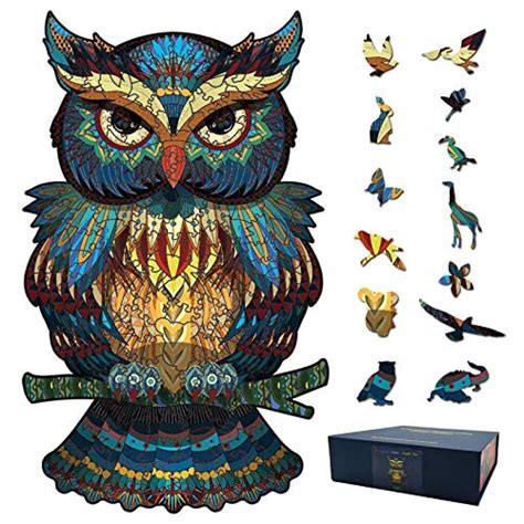 Puzzle Hibou couleuré 16x12 cm 100 pièces UnPuzzle