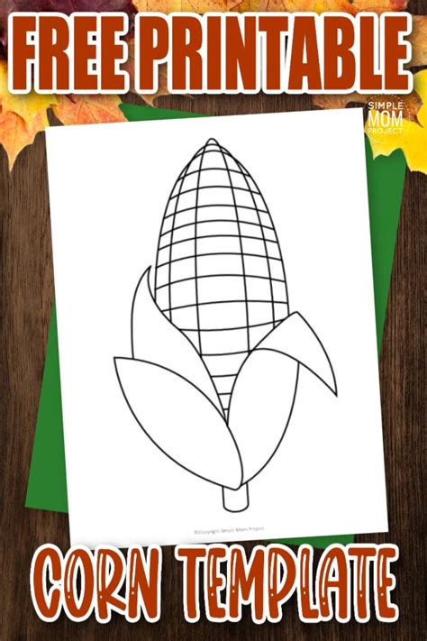 Corn On The Cob Craft Template