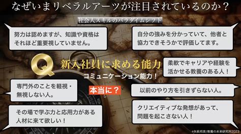 自分の「最適解」を探して、意思決定するための知識や技術 今の経営者や人事担当が社員にリベラルアーツを求めるわけ ログミーbiz