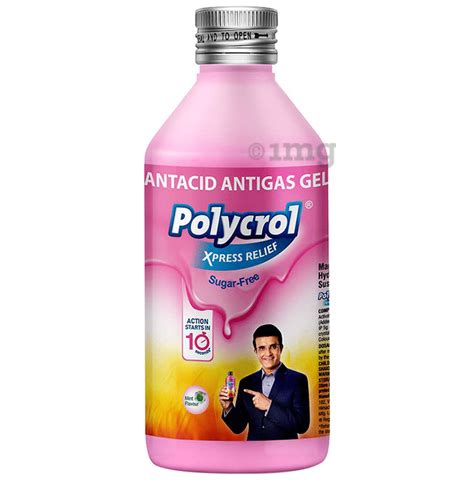 Polycrol Antacid Gel Mint Xpress Relief Buy Bottle Of Ml Oral Gel