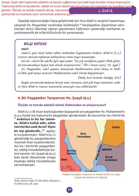 8 Sınıf Din Kültürü Sayfa 59 Cevabı Meb Yayınları