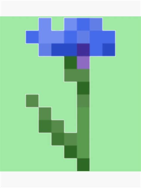 "Minecraft Cornflower" Poster for Sale by BridieRitchi | Redbubble