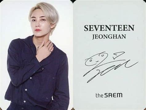 駿河屋 SEVENTEEN JEONGHAN ジョンハン 裏面印刷サイン入り SEVENTEENthe SAEM コラボフレグランス