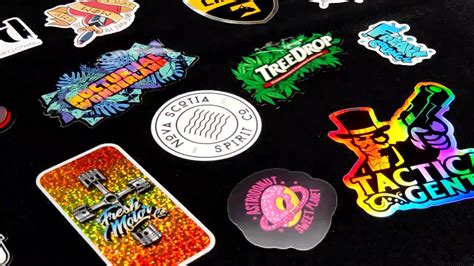 Self Adhesive Irregular Shape Holographic Logo Sticker Printing Custom