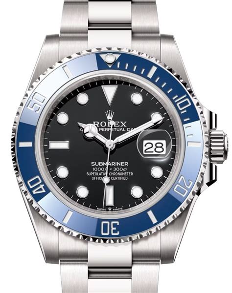 Rolex Submariner Date White Gold Black Mm Dial Ceramic Bezel Oyster