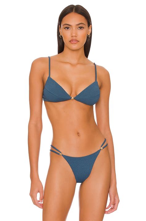 Vix Swimwear Gracie Bikini Top In Firenze Blue Grey Revolve