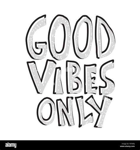 Good Vibes Only Quote Handwritten Lettering Hand Lettered Message