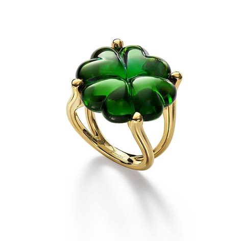 Bague Trèfle Baccarat Vessière Cristaux Talisman jewelry Clover