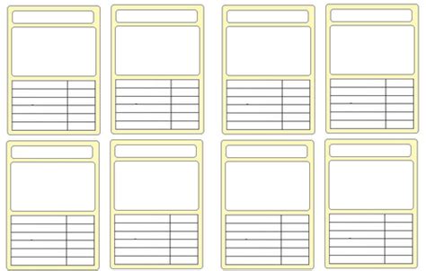 Completely blank template for top trumps | Teaching Resources