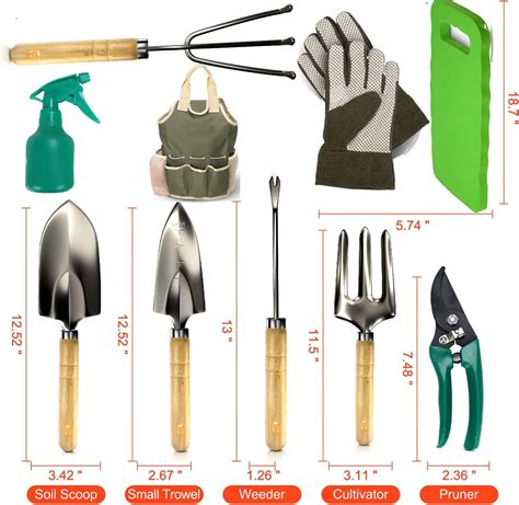 Scuddles Garden Tools Set Piece Gardening Tools With Storage