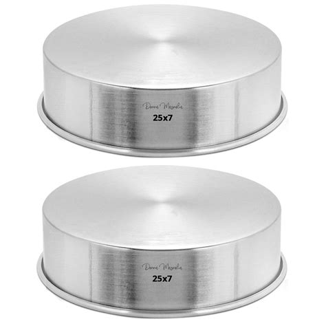 KIT 2 DUAS Forma Assadeira Bolo Naked Cake REDONDA 25 x 7 Alumínio H83 Shopee Brasil