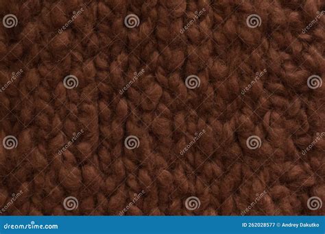 Fabric Thread Braid Texture Brown Knit Pattern Fiber Material Background Textile Woven Stock