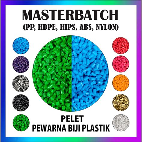 Jual Masterbatch Pelet Granula Pewarna Biji Plastik Plastic Pp Hdpe Abs