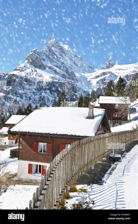 Winter in the Swiss Alps Stock Photo - Alamy