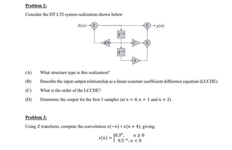 Solved Problem Consider The Dt Lti System Realization Chegg