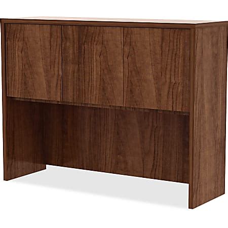 Lorell Essentials Hutch With Doors 48 W Walnut Office Depot