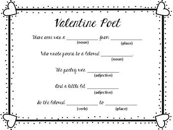 Valentine Limericks by The Gleeful Geek Teacher | TpT