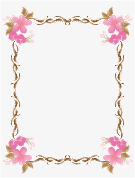 Cute Flower Border Design Landscape - bmp-online