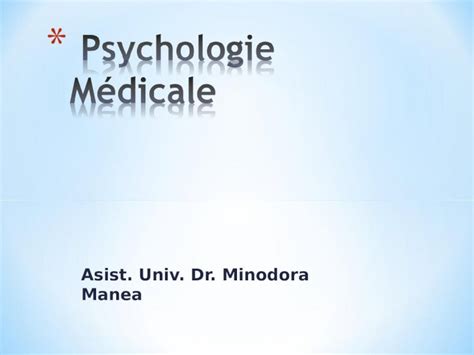 Ppt Psychologie M Dicale Dokumen Tips