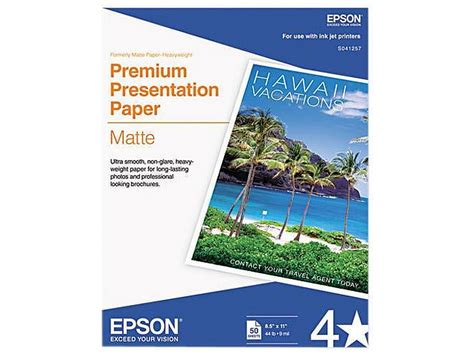 Epson Premium Matte Presentation Paper Lbs X Sheets