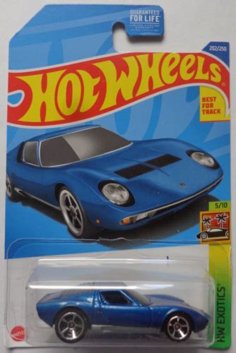 2022 Hot Wheels Hw Exotics 5 10 71 Lamborghini Miura Sv 202 250 Blue Ebay