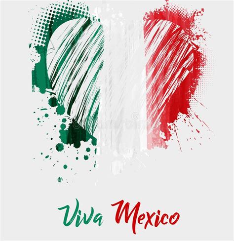 Viva Mexico Abstract Flag Stock Vector Illustration Of Green 153878630