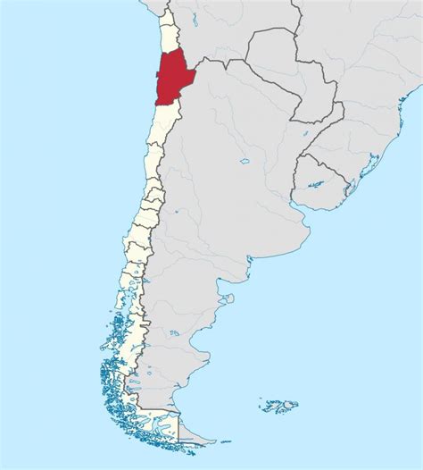 Antofagasta Chile map - Map of antofagasta Chile (South America - Americas)