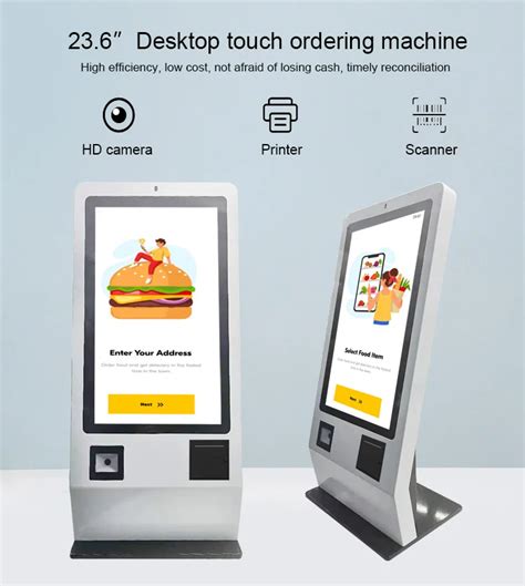 Inch Self Service Ordering Payment Kiosk Machine Lcd Self Ordering