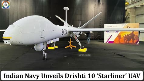 Indian Navy Unveils Drishti Starliner Uav Youtube