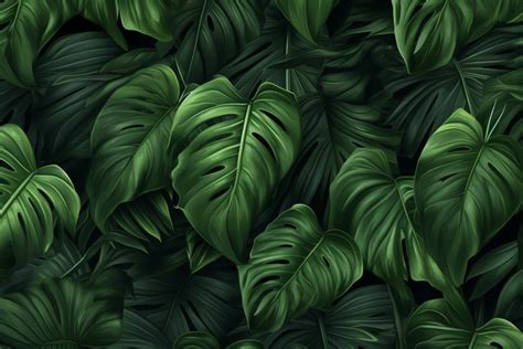 Dark Tropical Leaves Wallpaper Graphic By Forhadx5 · Creative Fabrica