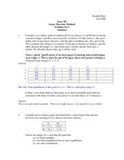 PS2 Solution Kaushik Basu Fall 2009 Econ 367 Game Theoretic Methods