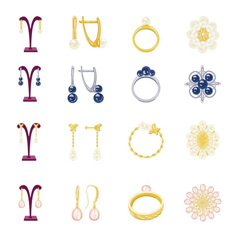 Jewellery icon cartoon vector. Woman jewelry 12407325 Vector Art at Vecteezy