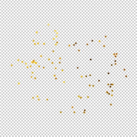 Premium Psd Golden Star Confetti Gold Stars Sparkle Decoration Cutout