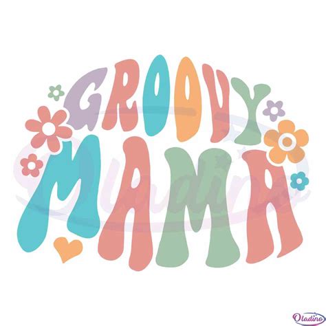 Groovy Mama Floral Retro Svg Best Graphic Designs Cutting Files