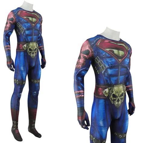 Dark Nights Metal Superman Cosplay Costume Adults Kids