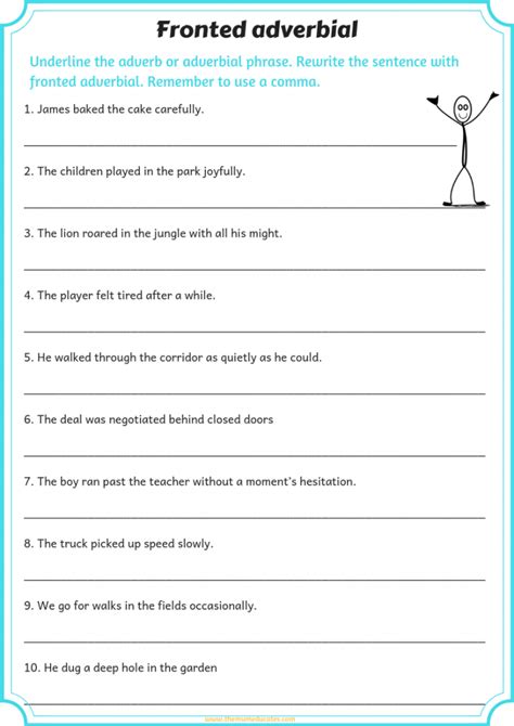 Adverbial Phrases Worksheet