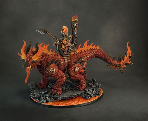 Age Of Sigmar Fyreslayer Auric Runefather On Magmadroth Warhammer