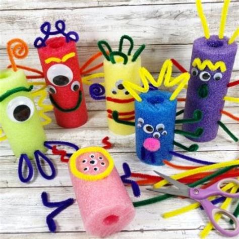 Pool Noodle Monster Craft Easy Crafts For Kids