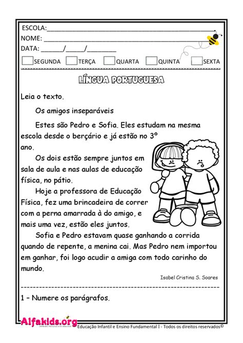 Atividades De L Ngua Portuguesa Texto Interpreta O Infer Ncia