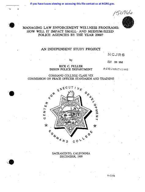 Fillable Online Ojp Gov Pdffiles1 Digitization MANAGING LAW