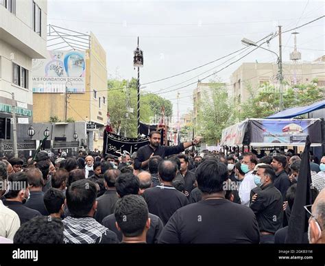 Devotees Of Imam Hussain Are Holding Mourning Procession In Connection