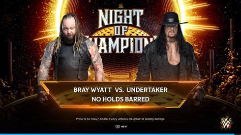 WWE 2K24 UNDERTAKER VS BRAY WYATT NO HOLDS BARRED MATCH YouTube