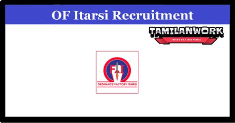 Ordnance Factory Itarsi Recruitment 2024 Apply 105 Tenure Based CPW Posts