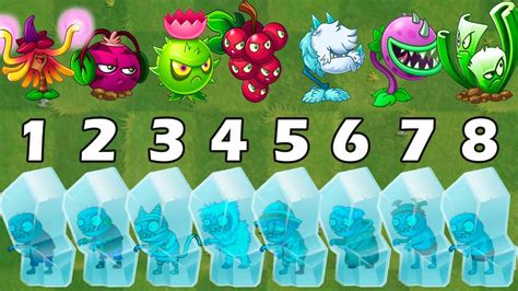 All Plants Using 1 Plant Food Vs Team Frozen Imp Zombies Pvz 2