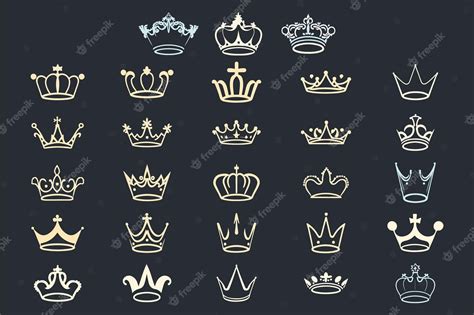 Premium Vector | Silhouettes crowns set illustration vector design ...