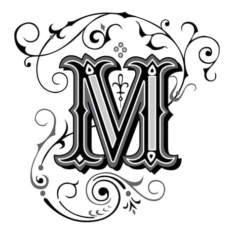 Fancy M Font