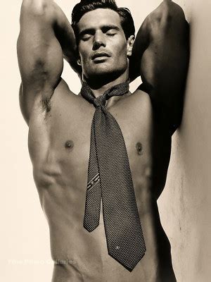 Vintage HERB RITTS Male Nude Fashion Valentino Tie Quadtone Photo