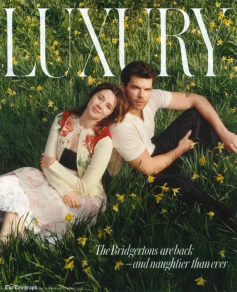 Telegraph Luxury Magazine Bridgerton Stars Claudia Jessie Luke Newton