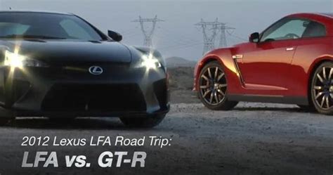 Lexus LFA Vs 2012 Nissan GT R Drag Race 2009gtr